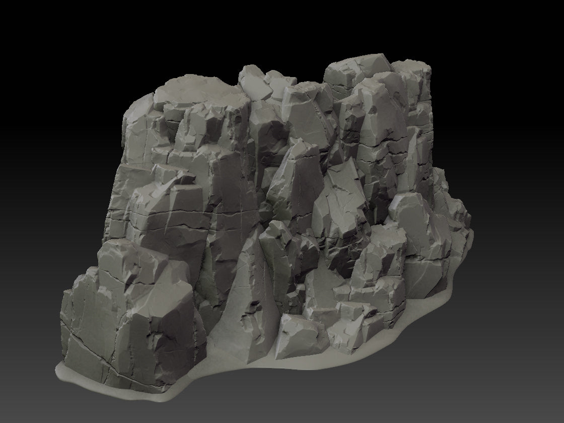 Stone Trove Cliff Wall Curved