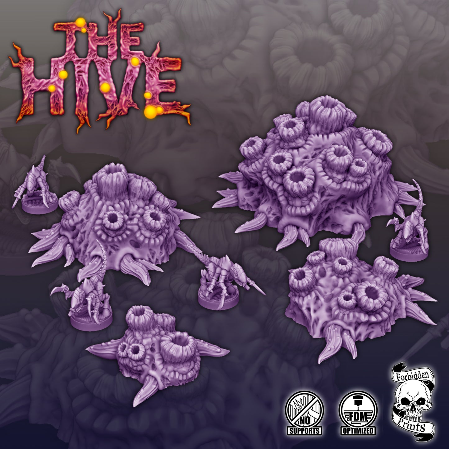 The Hive V2 - Grimdark Xenos Bug Terrain