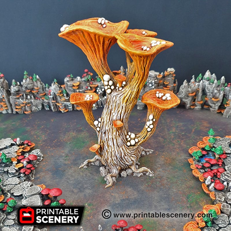 Blooming Lantern Trees - Giant Mushrooms
