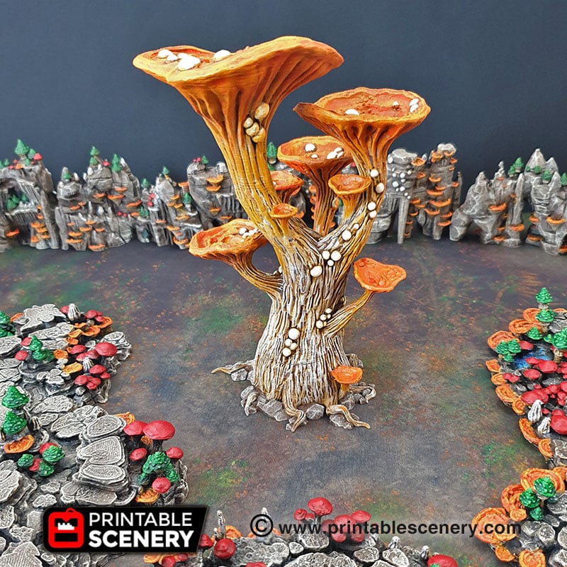 Blooming Lantern Trees - Giant Mushrooms