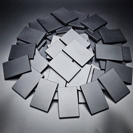 50x75mm | 75x50mm Rectangular Plain Plastic Bases | Versatile Miniature Stands