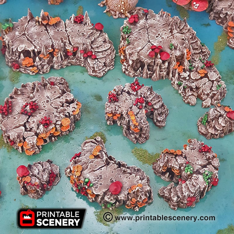 Raised Mushroom Rock Platforms