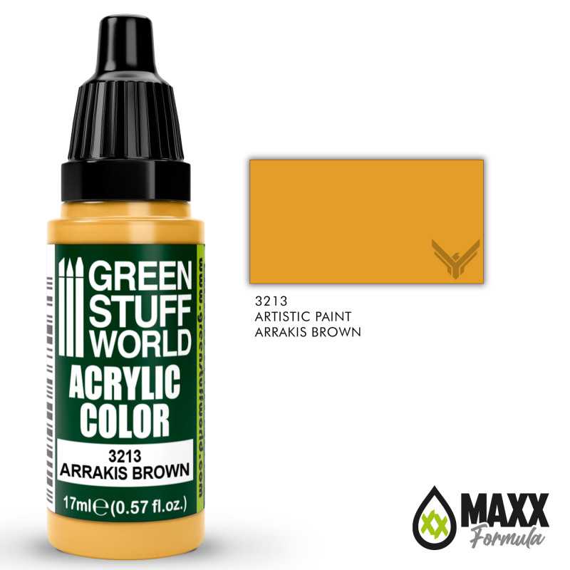 Green Stuff World Acrylic Color Paint - ARRAKIS BROWN 17ml