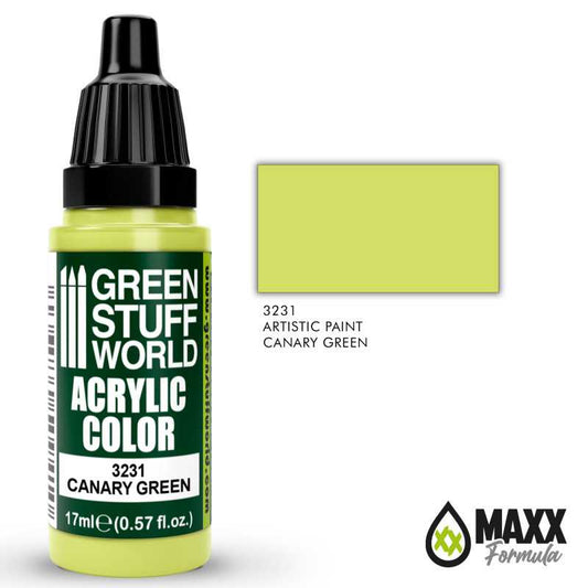 Green Stuff World Acrylic Color Paint - CANARY GREEN 17ml