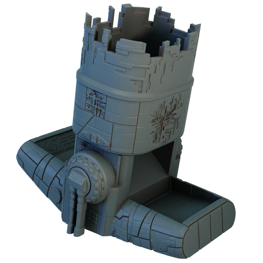Crashed Spaceship Dice Tower - Ancient Starport