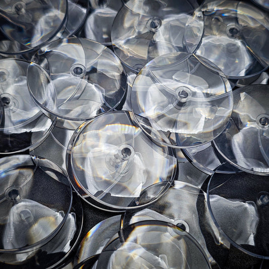 32mm Round Flying Clear Plastic Base