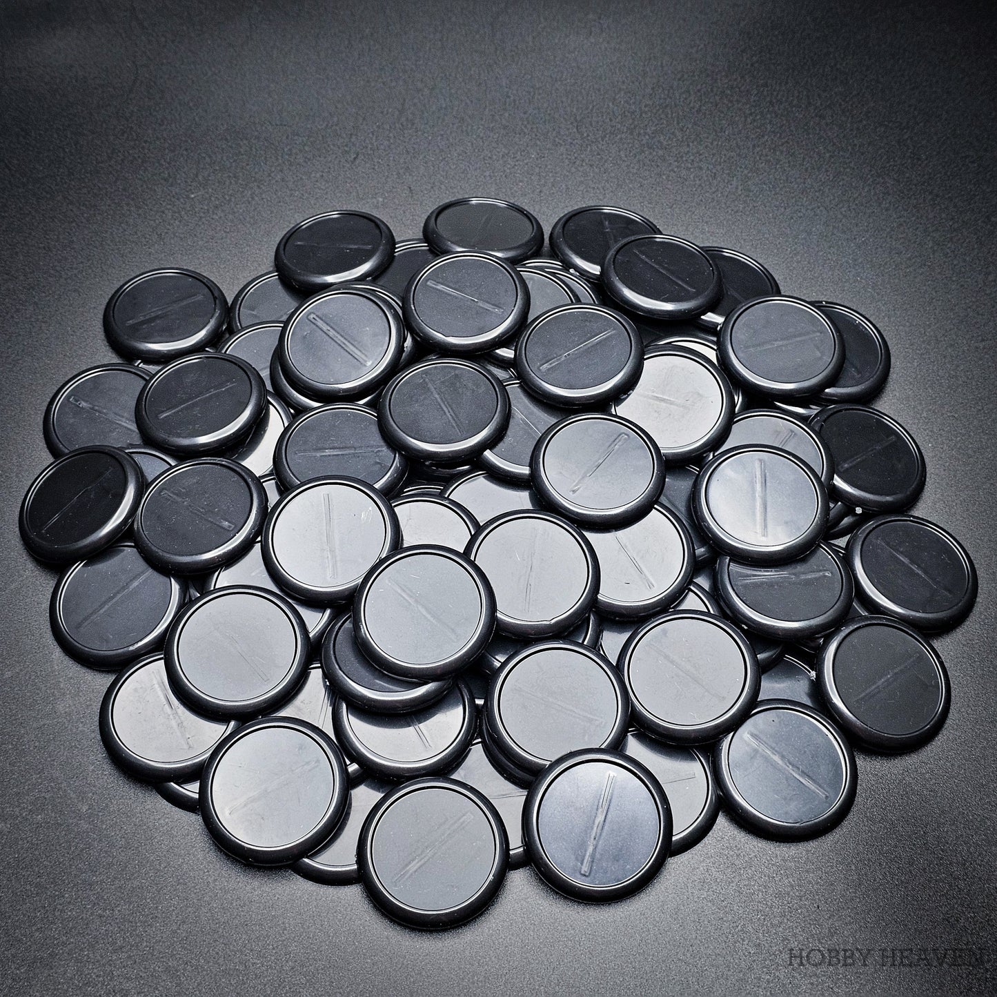 40mm Wide Lip Round Plastic Bases