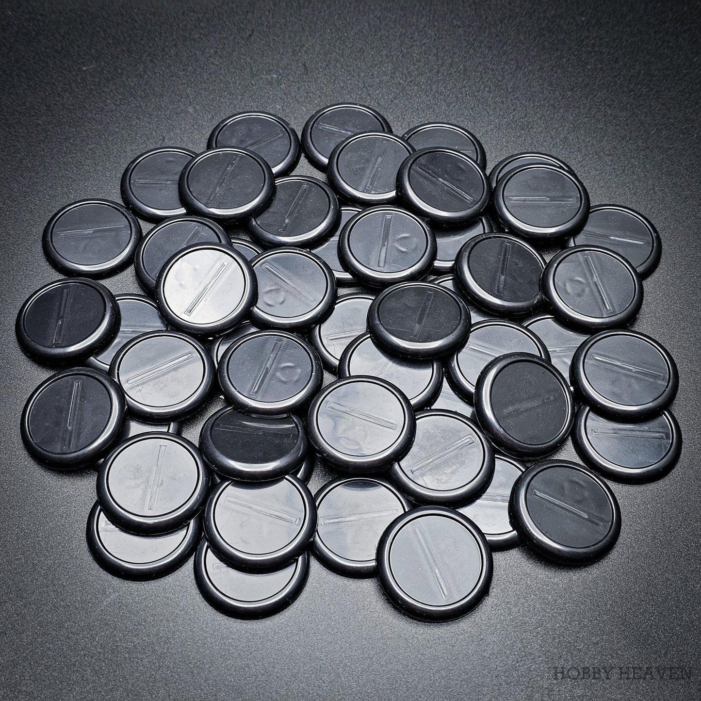 30mm Wide Lip Round Plastic Bases
