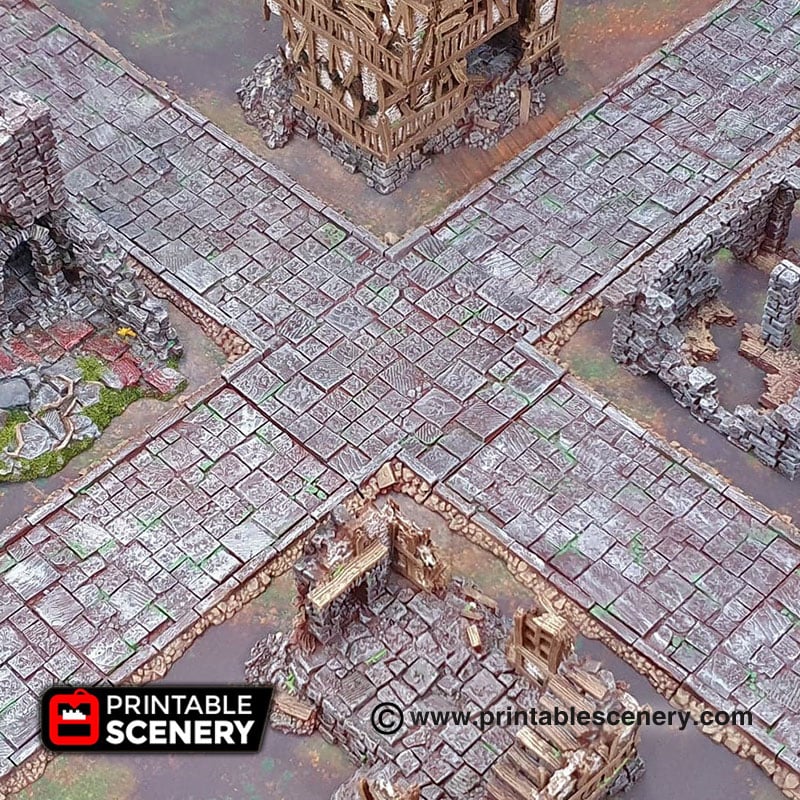 Modular Ruined Road Tiles
