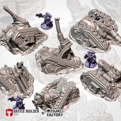 Destroyed Grimdark Tanks