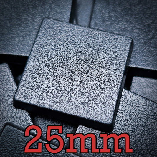 25mm Square Plain Plastic Bases