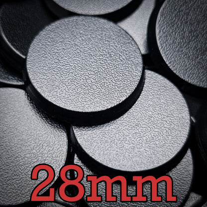 28mm Round Plain Plastic Bases for Wargaming Miniatures | Hobby Heaven