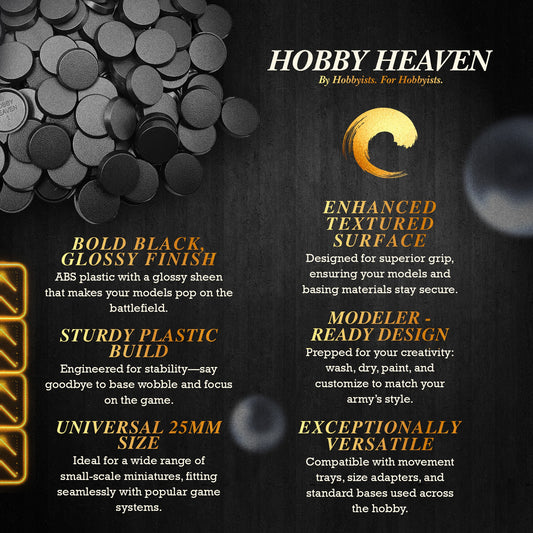 32mm Round Plain Plastic Bases