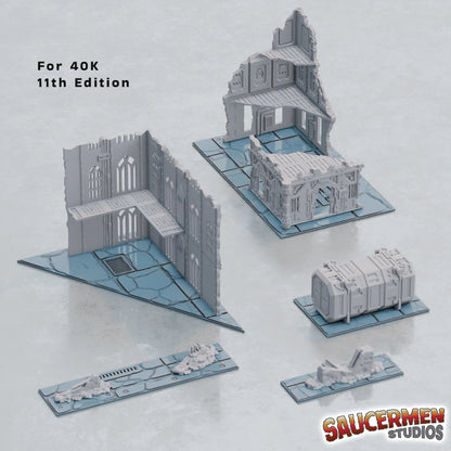 40K 11th Edition Terrain Footprint - Ruins