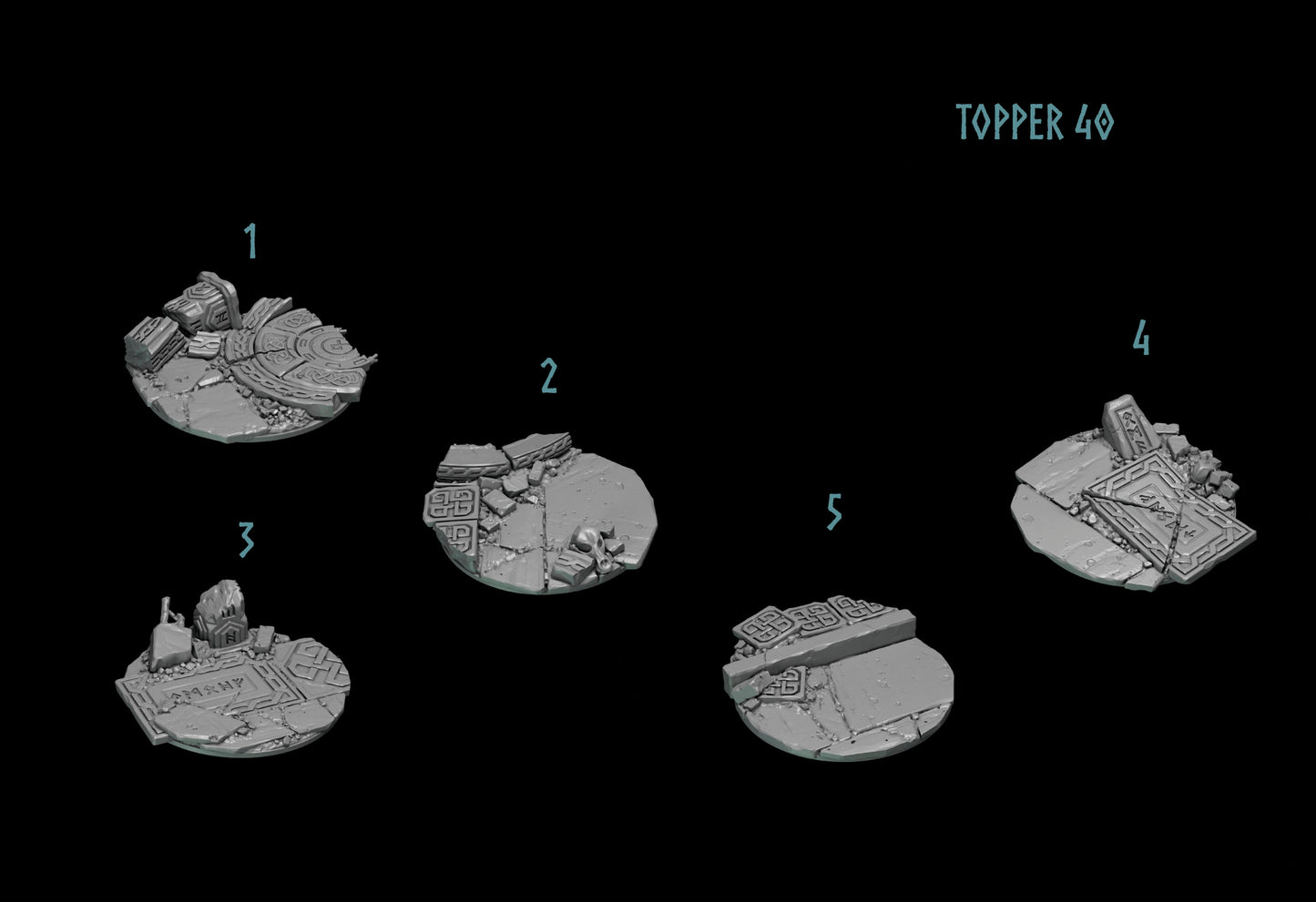 Primal Hounds - 40mm Base Toppers