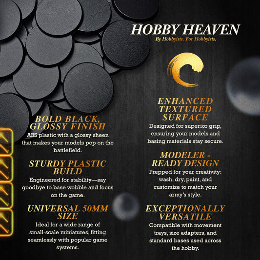 50mm Round Plain Plastic Base