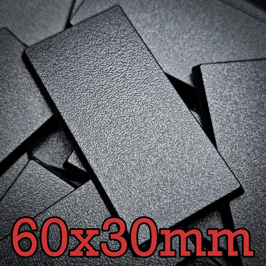 60x30mm Rectangle Bases for Tabletop Games | Premium Wargaming Cavalry Bases