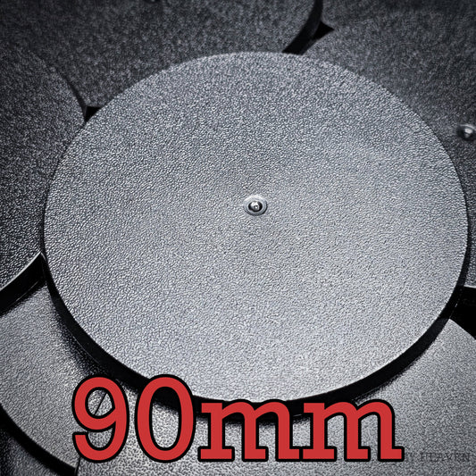 90mm Round Plain Plastic Bases