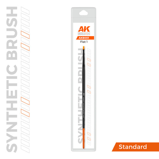 AK Interactive SYNTHETIC BRUSH - FLAT 1
