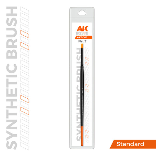 AK Interactive SYNTHETIC BRUSH - FLAT 2