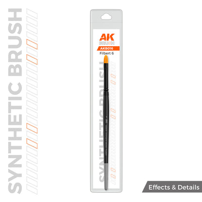 AK Interactive SYNTHETIC BRUSH - FILBERT 6