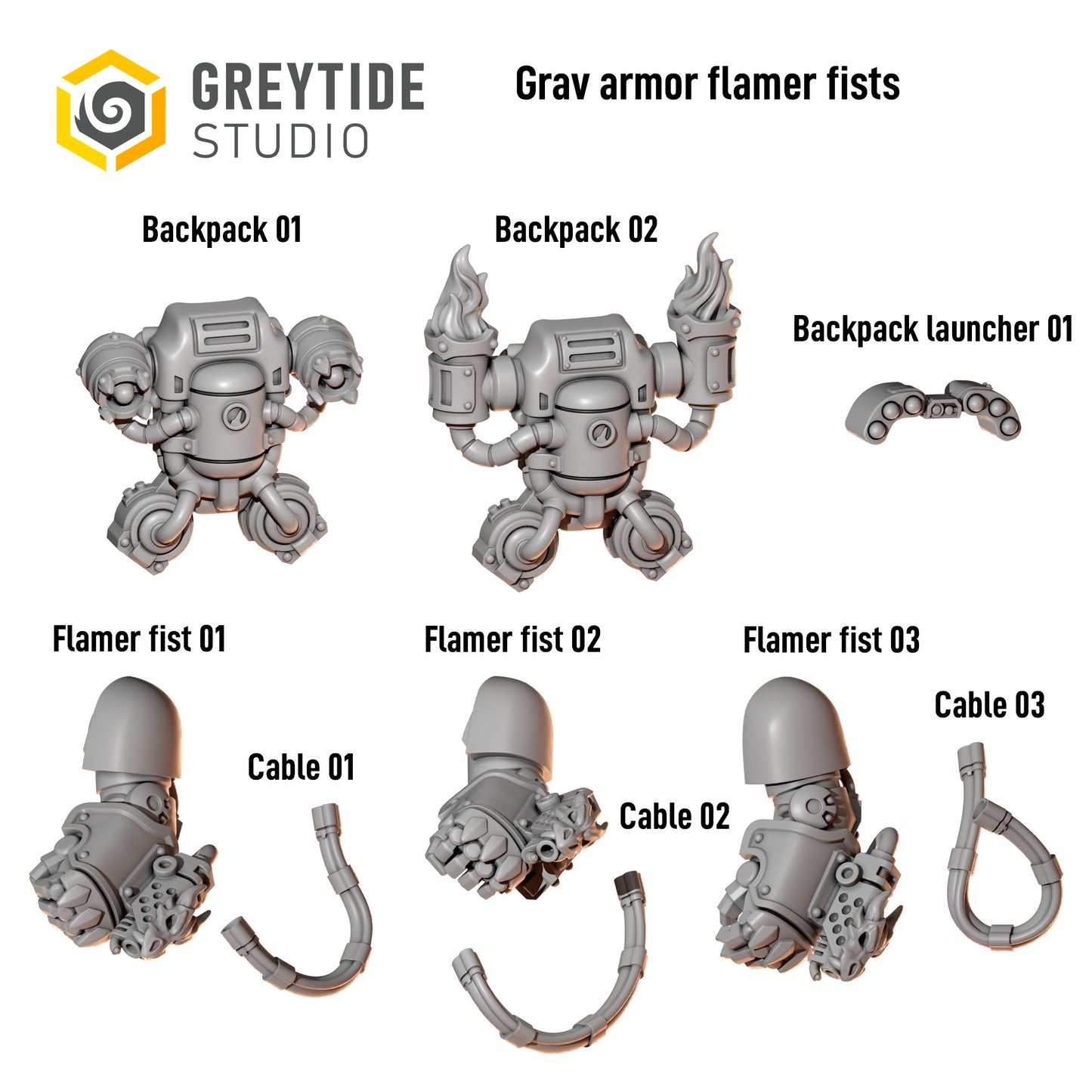 Anvil Wardens - Grav Armour Flamer Kit