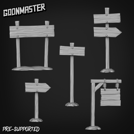 Wooden Sign Posts - Basing Bits