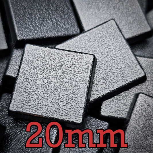 20mm Square Plain Plastic Bases for Wargaming Miniatures