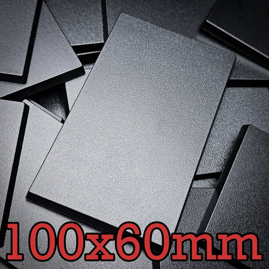 100x60mm Rectangular Plain Plastic Bases