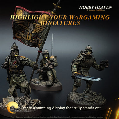 25mm Round Slotted Bases for Wargaming Miniatures | Durable Plastic | Compatible with Popular Tabletop Games