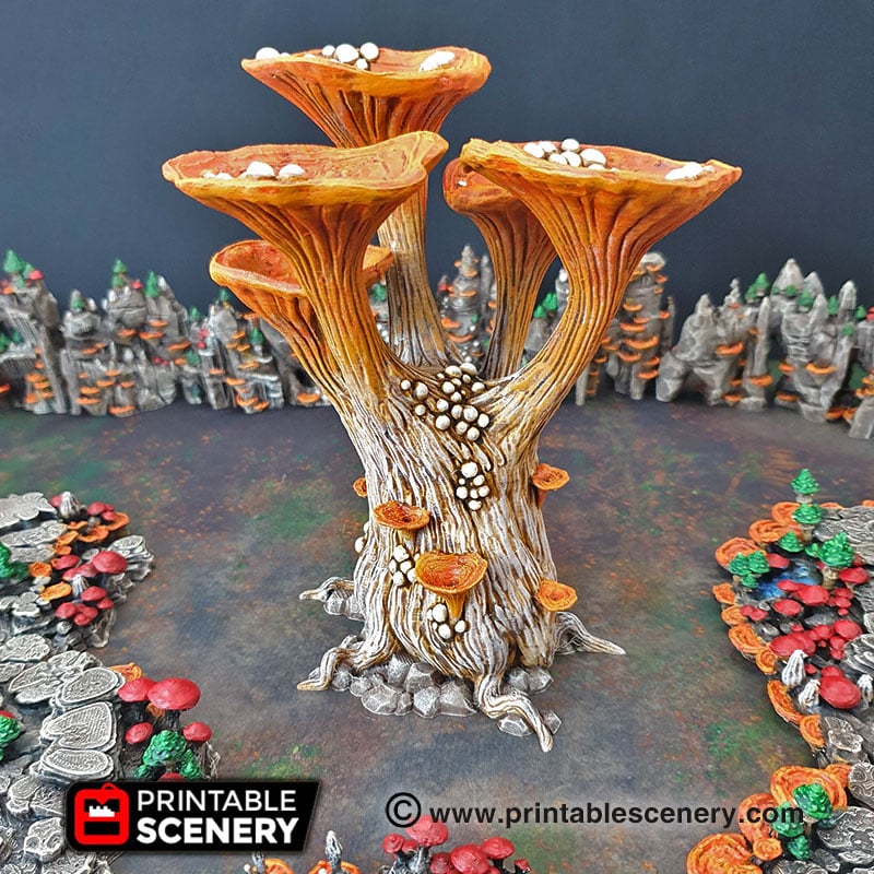 Blooming Lantern Trees - Giant Mushrooms