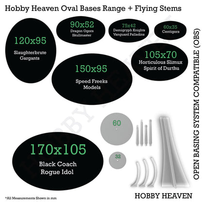 60mm Round Flying Bases – Clear Plastic Stands for Sci-Fi & Fantasy Wargaming Miniatures