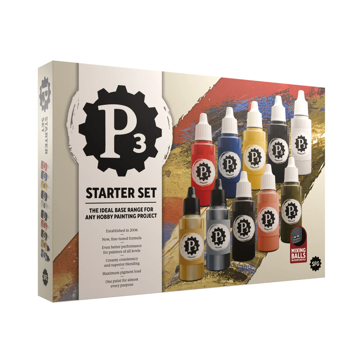 P3 Paints: Starter Set - Dropper Bottle (10 paints)