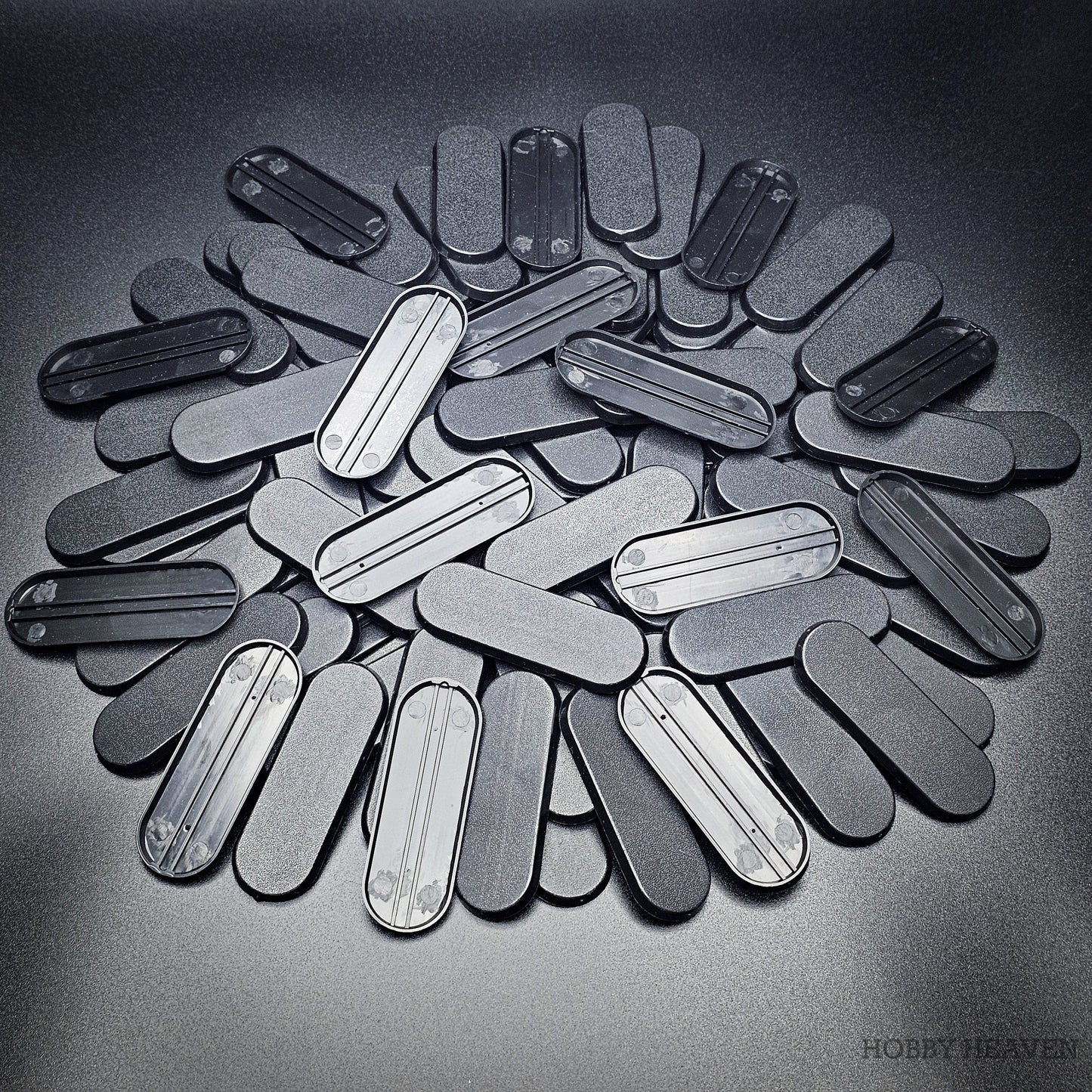 70x25mm Pill Bike Plain Plastic Bases