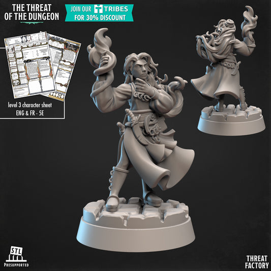 Human Sorcerer - 28mm D&D Miniature
