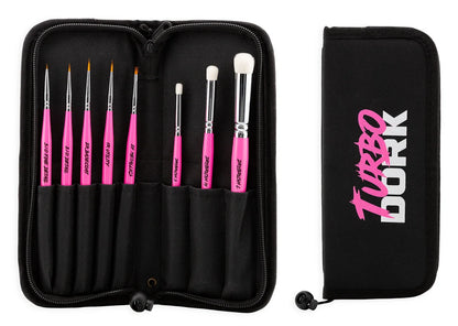 Turbo Dork: Fauxlinsky Brush Set with Stand Case (8 Brushes)