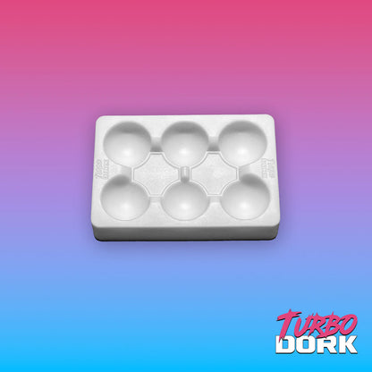 Turbo Dork: Small White Non-Stick Silicone Dry Palette