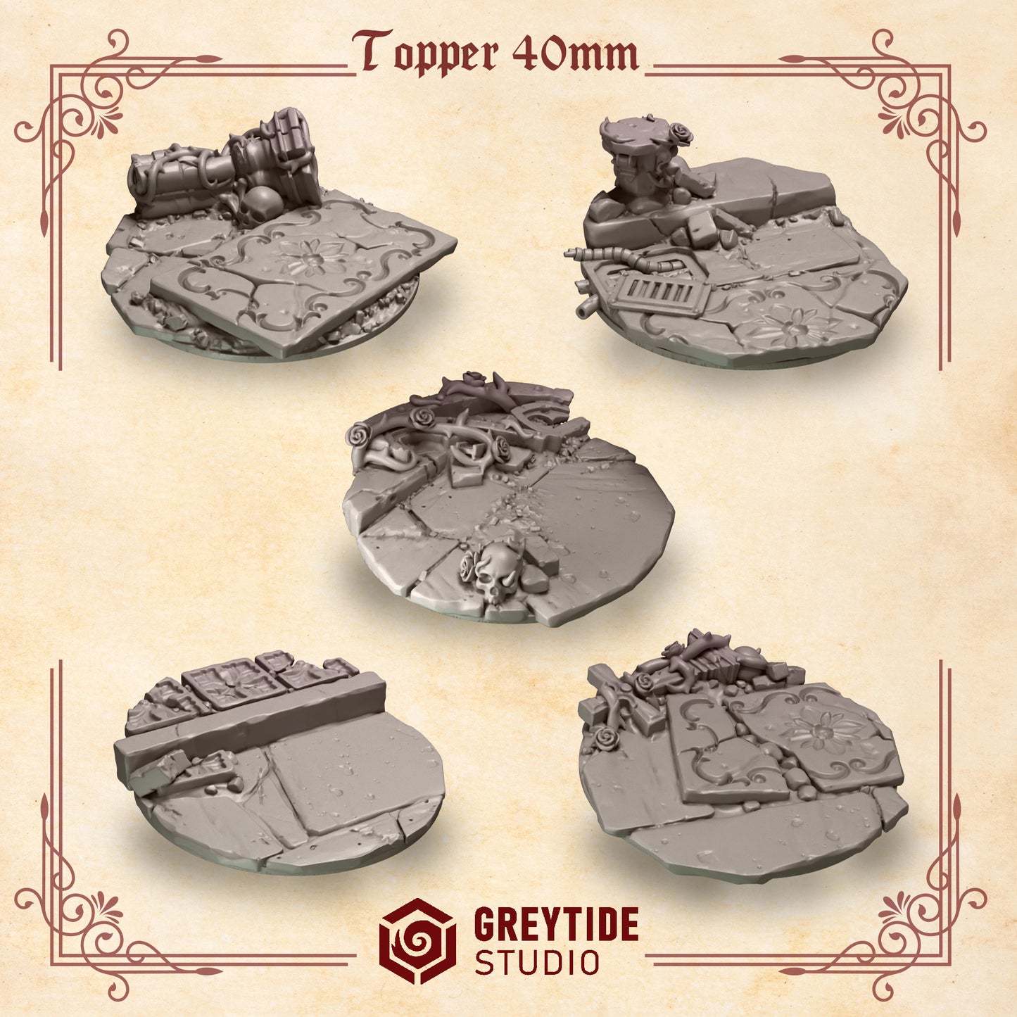Crimson Lords - 40mm Base Toppers