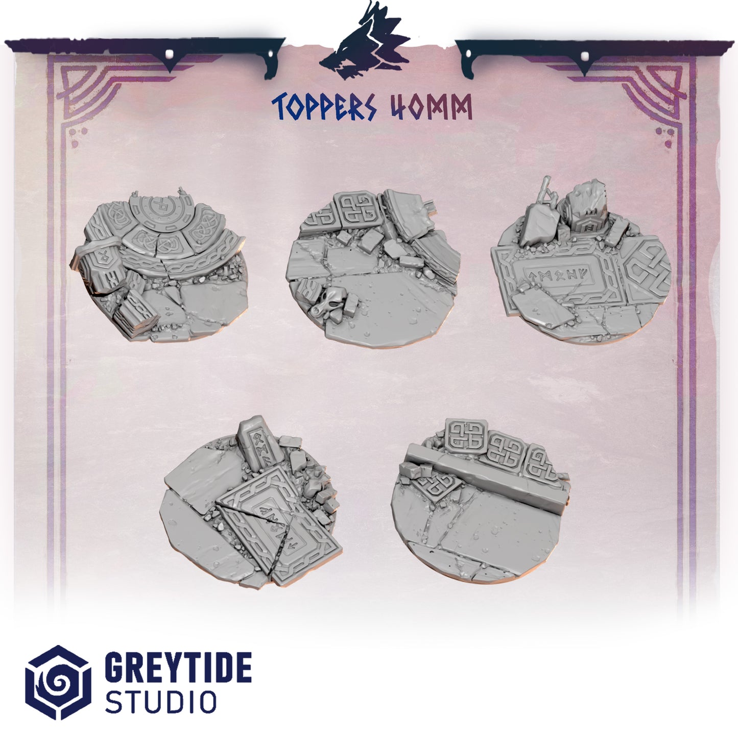Primal Hounds - 40mm Base Toppers