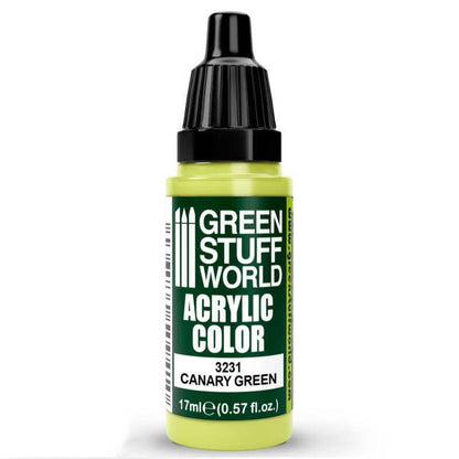 Green Stuff World Acrylic Color Paint - CANARY GREEN 17ml