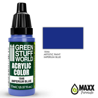 Green Stuff World Acrylic Color Paint - IMPERIUM BLUE 17ml