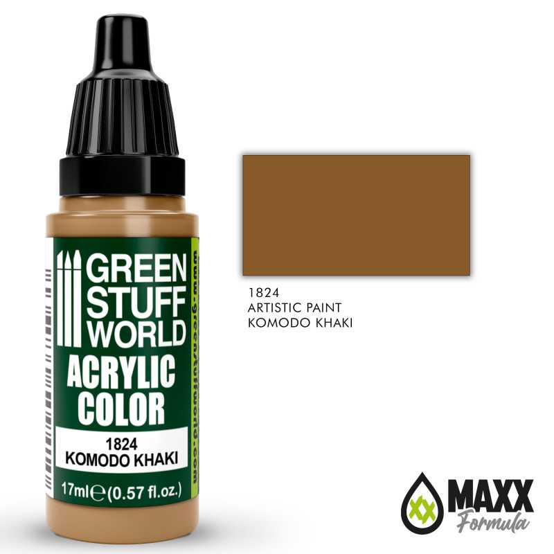 Green Stuff World Acrylic Color Paint - KOMODO KHAKI 17ml