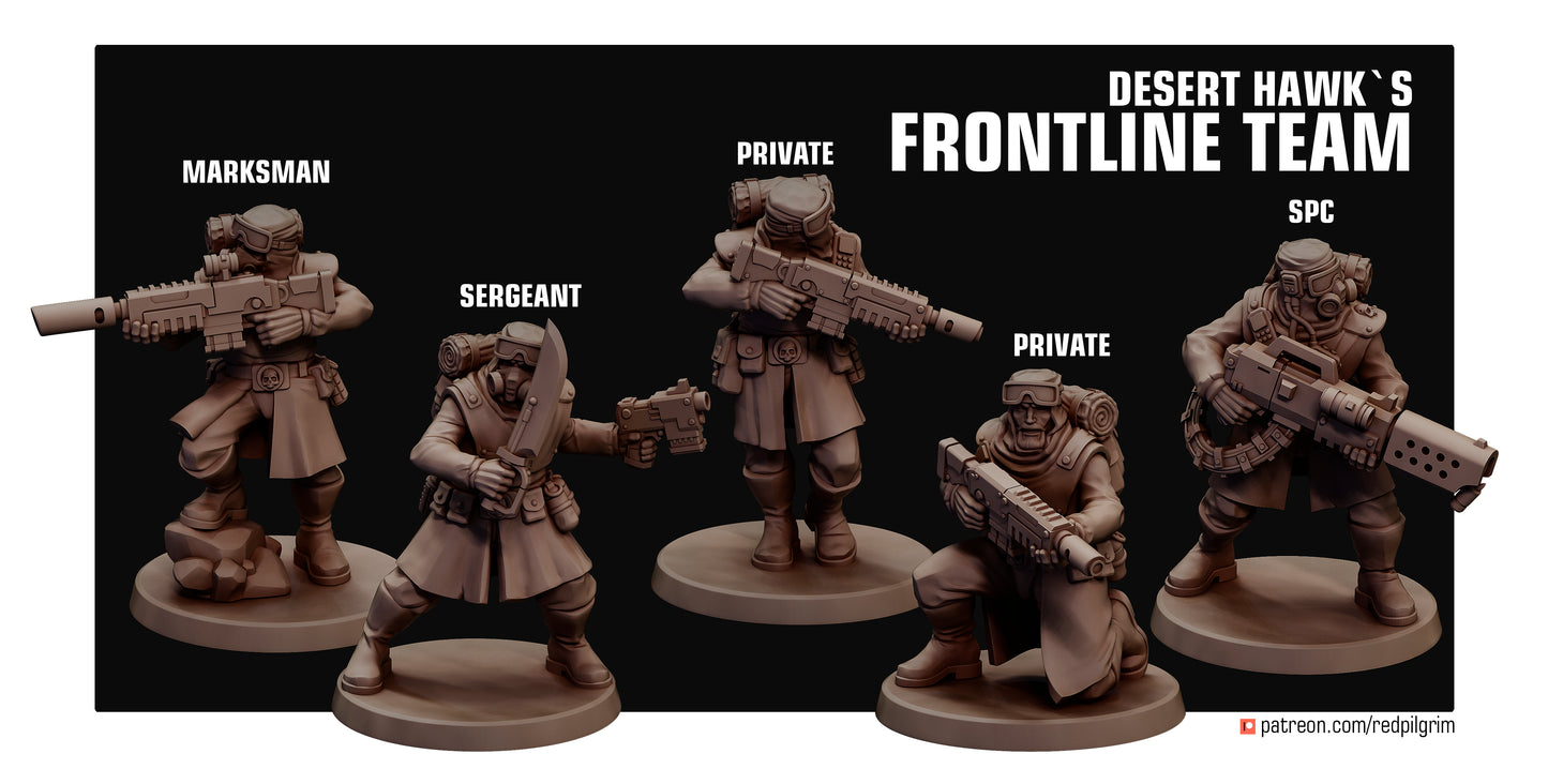 Desert Hawks Frontline Team