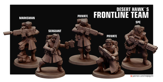 Desert Hawks Frontline Team