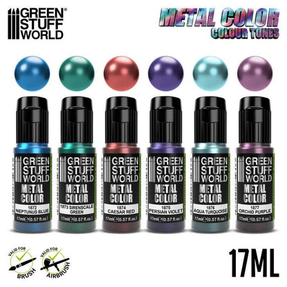 Green Stuff World Metallic Paints Set - Colours