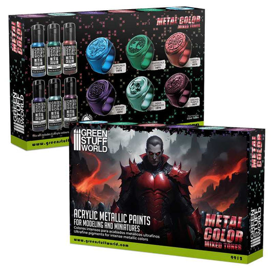 Green Stuff World Metallic Paints Set - Colours