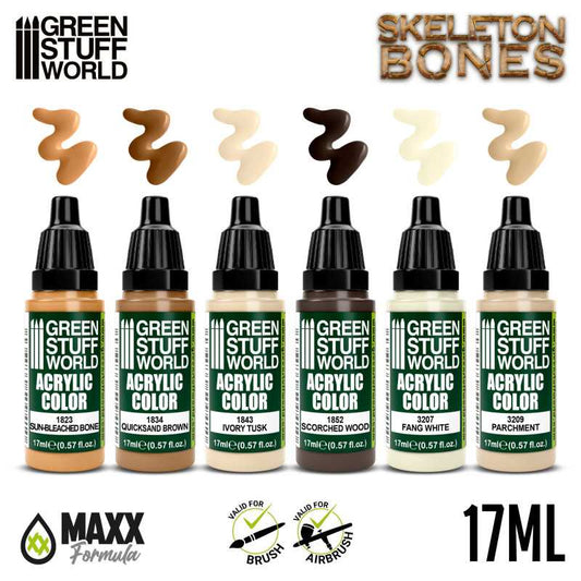 Green Stuff World Paint Set - Skeleton Bones