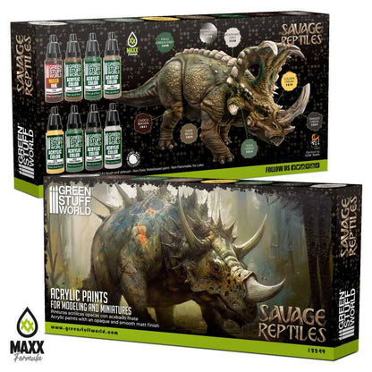 Green Stuff World Paint Set - Savage Reptiles