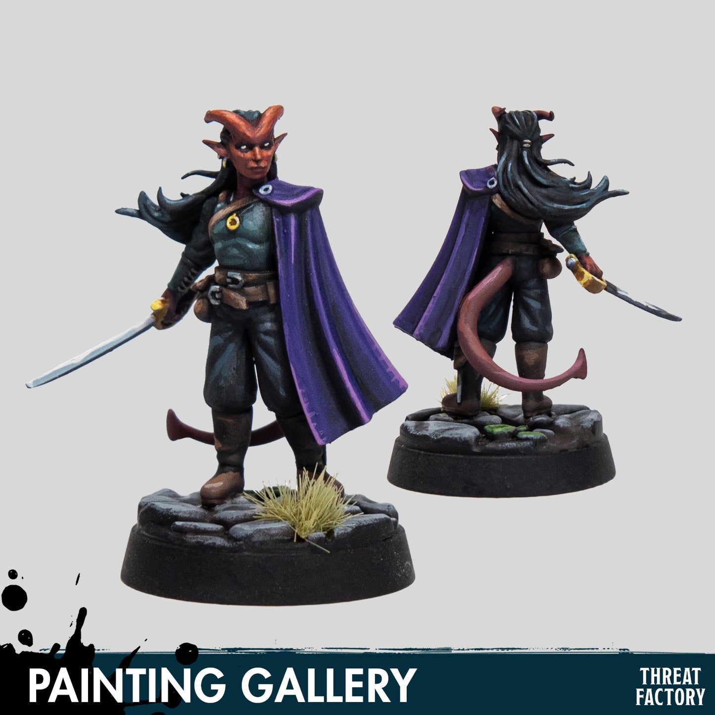 Tiefling Fighter - 28mm D&D Miniature