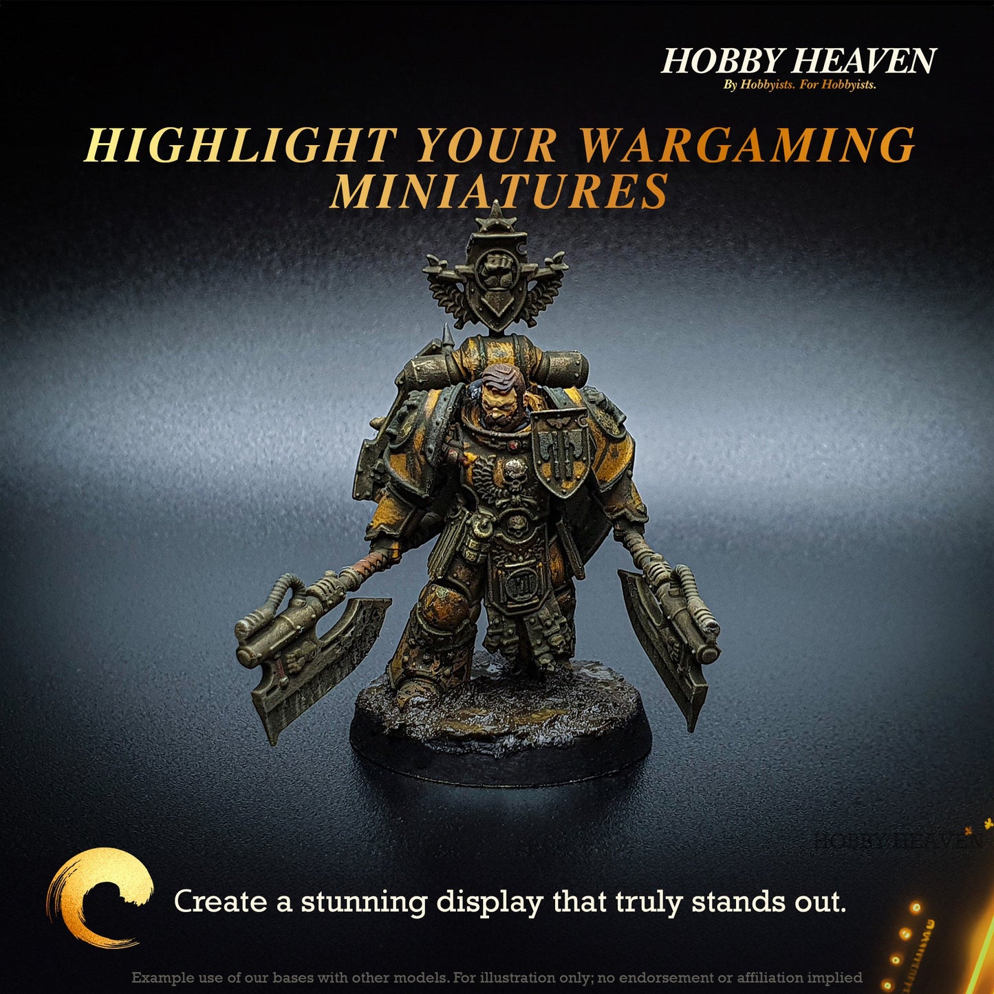 40mm Round Bases | Plain Black Plastic Bases for Wargames| Miniature Wargaming Bases